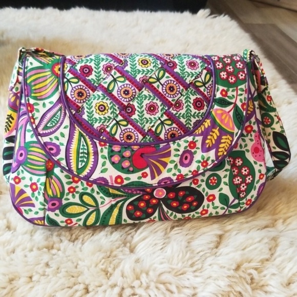 VERA BRADLEY Flap Shoulder Bag in Viva La Vera Print (Discontinued) - Picture 2 of 10